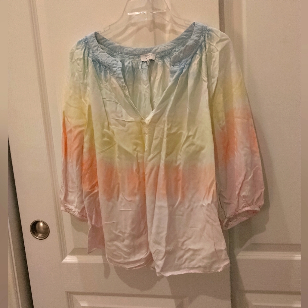 Croft and Barrow Peasant top tye dye